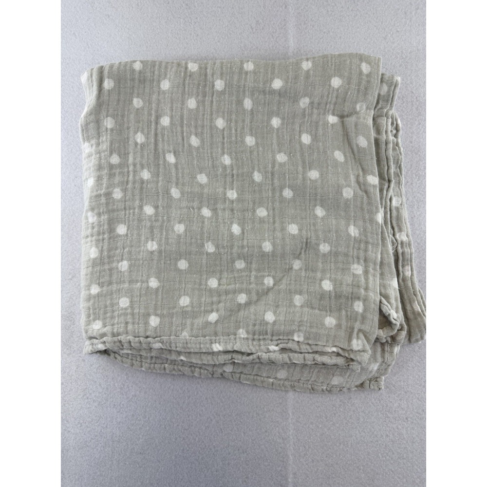 Swaddle Designs‎ Gray Blanket White Polka Dots Receiving Swaddle Baby Infant